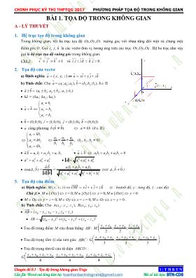 Hình 12 - Bài 1 Tọa độ trong không gian